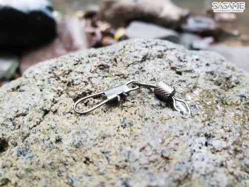 SASAME Erős hengeres forgó biztonsági kapoccsal - Black Nickel - 1/0