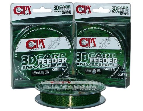 CPX - 3D CARP FEEDER INVISIBLE - Green zsinór - 300m - 0,20mm