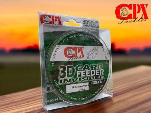 CPX - 3D CARP FEEDER INVISIBLE - Green zsinór - 300m - 0,22mm