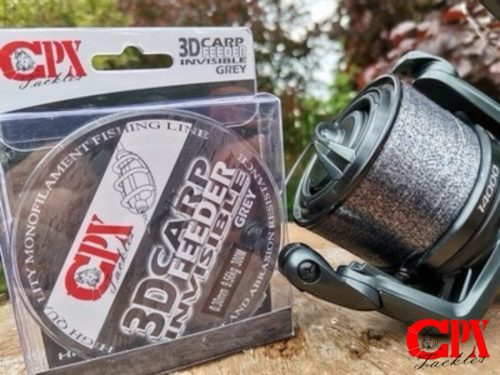 CPX - 3D CARP FEEDER INVISIBLE - Grey (Szürke) zsinór - 300m - 0,18mm