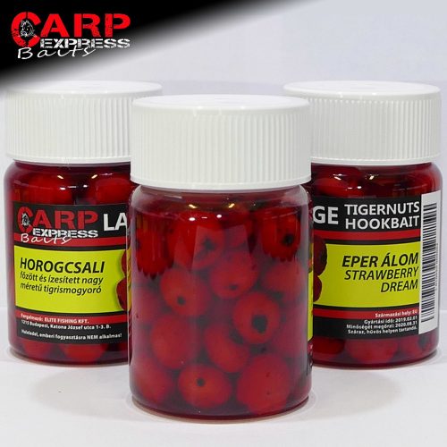 CPX Baits Főtt színezett Large tigrismogyoró horogcsali - Eper Álom - 50 gramm