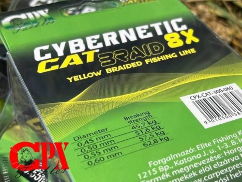 CPX Cybernetic CAT X8 Braid Line - fonott zsinór - Yellow - 300m - 0,50mm