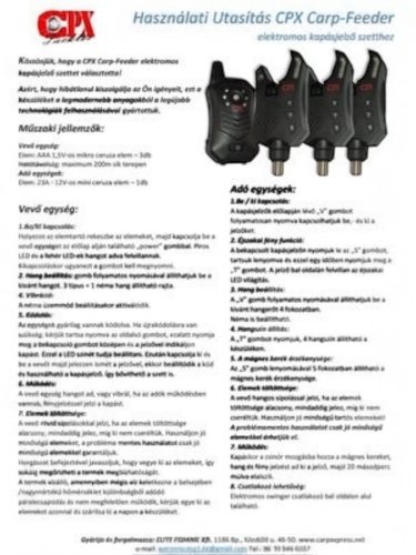 CPX CARP-FEEDER - kapásjelző 2+1 szett