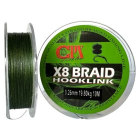 CPX X8 Braid Hooklink - 10m fonott előke - 0,08mm/4,52kg