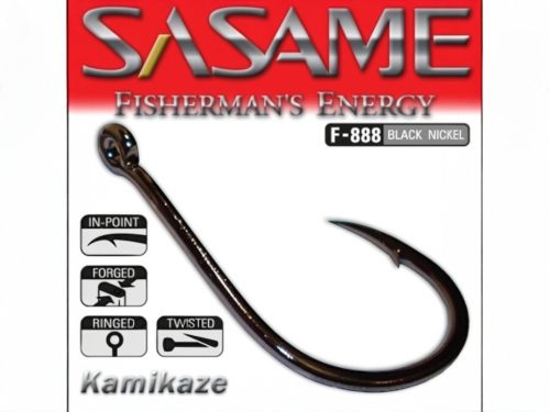 SASAME Kamikaze füles harcsázó horog - Black Nickel - 10/0