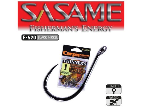 SASAME Thinners Barbless bojlis horog - Black Nickel - 2