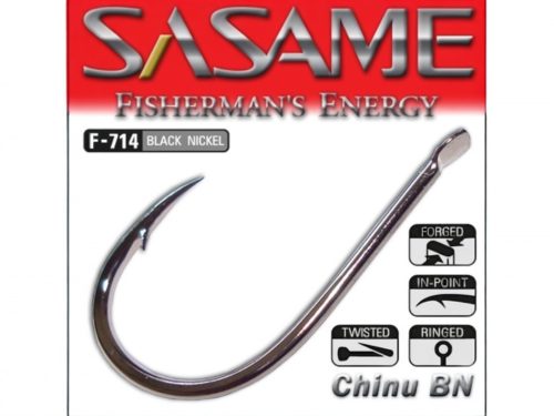 SASAME Chinu lapkás pontyozó horog - Black Nickel - 8