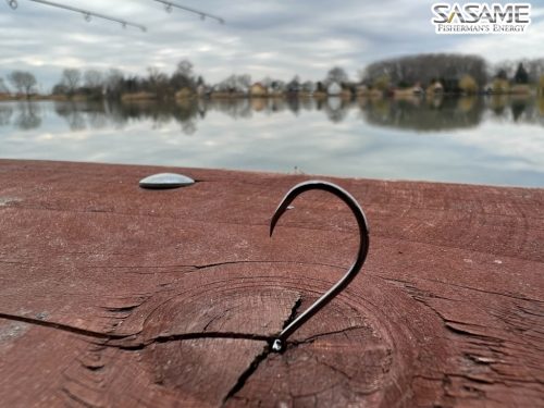 SASAME Chinu Ringed füles pontyozó horog - Black Nickel - 1