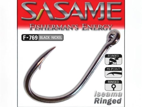SASAME Iseama Ringed füles pontyozó horog - Black Nickel - 6