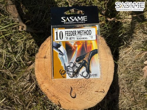 SASAME Feeder Method szakáll nélküli horog - Black Nickel - 14