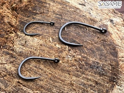 SASAME Gure Ringed füles pontyozó horog - Dull Black - 2