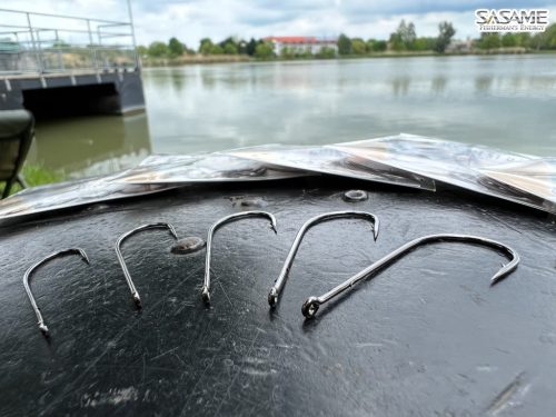 SASAME Worm ST füles rablóhalas horog - Black Nickel - 1/0