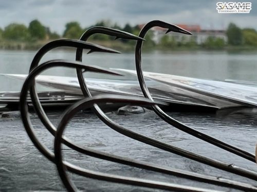 SASAME Worm ST füles rablóhalas horog - Black Nickel - 3/0