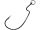 SASAME Ring Rocker Offset speciális horog - Black Nickel - 3