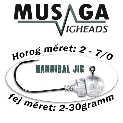 Musaga Hannibal Jig horog fejjel - 1 - (5db/csomag) - 3,0gr