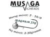 Musaga Magnum Jig horog fejjel - 1/0 - (3db/csomag) - 4,0gr