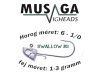 Musaga Swallow Jig horog fejjel - 4 - 4db/csomag - 1,0gr