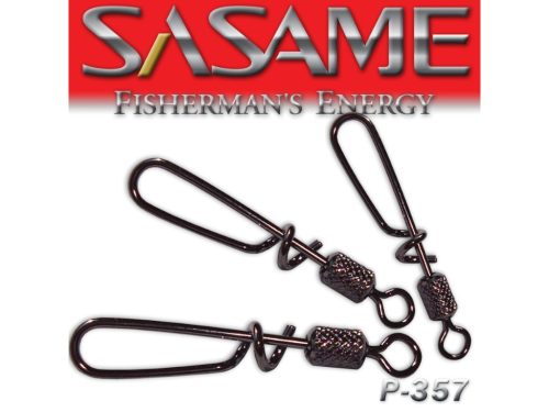 SASAME Gyorskapocs forgóval (csavart csali rögzítő) - Black Nickel - M