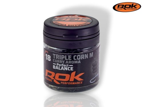 ROK Balanszírozott DIPPELT Tripla műkukorica M - Triple Corn Medium in DIP - 18 darab/üveg - Curry - Fekete