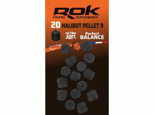 ROK Halibut Pellet 9mm - balanszírozott 20db/bliszter - Fekete