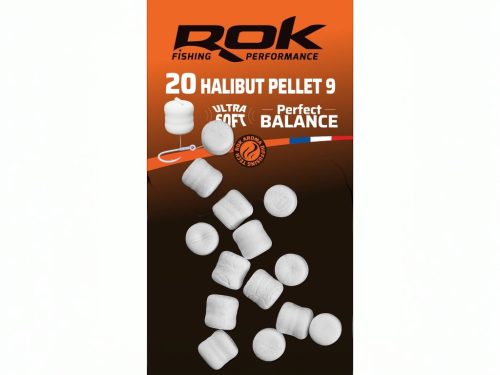 ROK Halibut Pellet 9mm - balanszírozott 20db/bliszter - Fehér