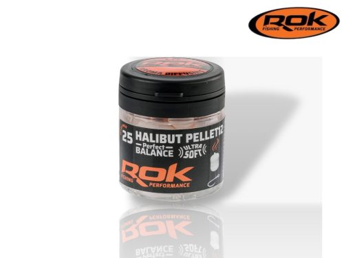 ROK Halibut DIPPELT Pellet 12mm - balanszírozott 25db/üveg - Fehér