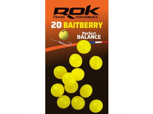 ROK Balanszírozott Csalizó Bogyó - Baitberry - 20 darab/bliszter - Sárga