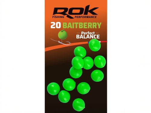 ROK Balanszírozott Csalizó Bogyó - Baitberry - 20 darab/bliszter - Zöld