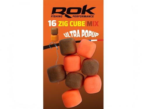 ROK Zig Cube Mix 12mm - Ultra Pop-up 16db/blister - Barna/Narancs