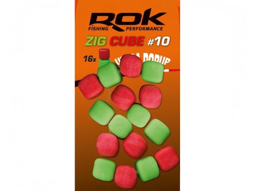 ROK Zig Cube Mix 10mm - Ultra Pop-up 16db/blister - Piros/Zöld