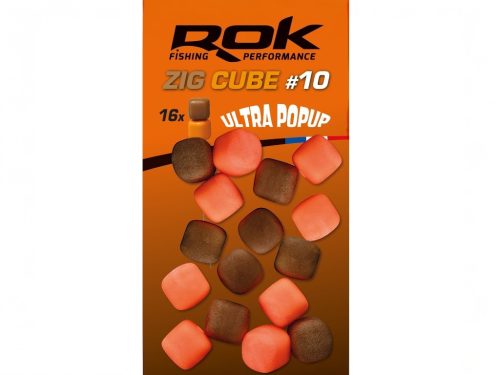 ROK Zig Cube Mix 10mm - Ultra Pop-up 16db/blister -  Barna/Narancs