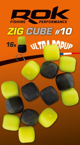 ROK Zig Cube Mix 10mm - Ultra Pop-up 16db/blister - Sárga/Fekete