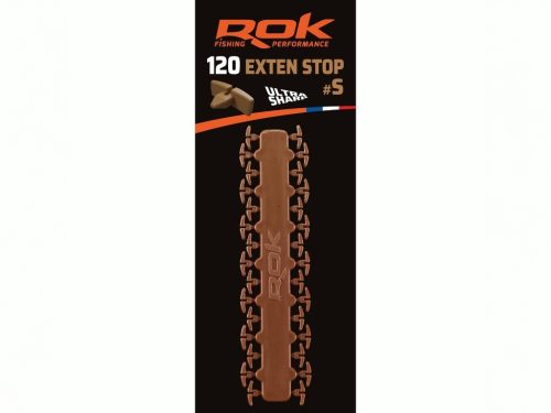 ROK EXTEN csali stopper #S - 120 darab/csomag - Barna