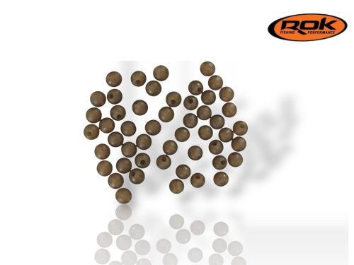 ROK RUBBER Beads Ø4, 6, 8 mm - Gumigyöngy - Camo Barna - 4mm