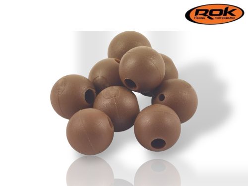 ROK RUBBER Beads Ø4, 6, 8 mm - Gumigyöngy - Barna - 6mm