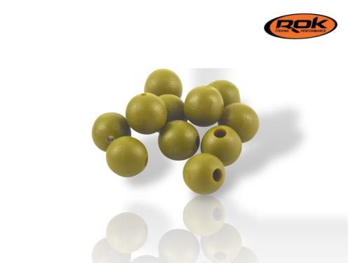 ROK RUBBER Beads Ø4, 6, 8 mm - Gumigyöngy - Zöld - 6mm