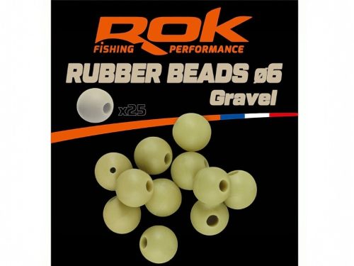 ROK RUBBER Beads Ø4, 6, 8 mm - Gumigyöngy - Sóder - 6mm