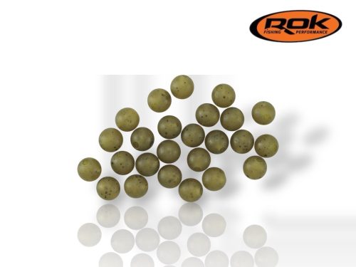 ROK RUBBER Beads Ø4, 6, 8 mm - Gumigyöngy - Camo Zöld - 6mm