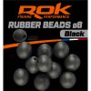 ROK RUBBER Beads Ø4, 6, 8 mm - Gumigyöngy - Fekete