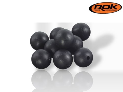 ROK RUBBER Beads Ø4, 6, 8 mm - Gumigyöngy - Fekete - 8mm