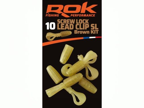 ROK Screw Lock Lead Clip SL - csavaros ólomkapocs - barna - 10 darab/csomag
