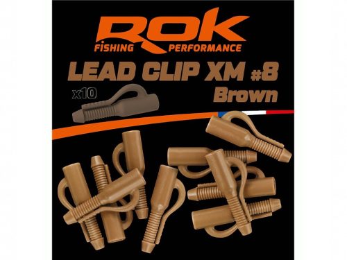ROK Lead Clip XM - ólomkapocs - 10 darab/csomag - Barna