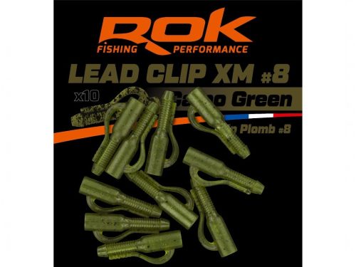 ROK Lead Clip XM - ólomkapocs - 10 darab/csomag - Camo Zöld