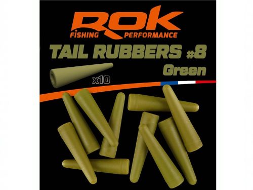 ROK Lead Clip TAIL RUBBER - ólomkapocs záró gumi - 10 darab/csomag - Zöld