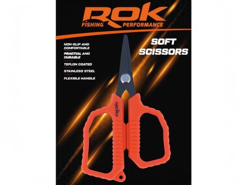ROK - SOFT Scissors - Puha szilikon markolatú olló - narancs