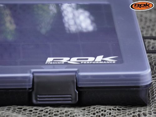 ROK HOOKBAIT BOX 371 - Horogcsalis doboz 35,5cm x 23cm x 3cm - Áttetsző