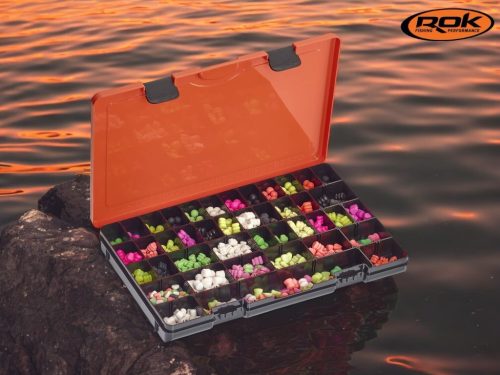 ROK HOOKBAIT BOX 371 - Horogcsalis doboz 35,5cm x 23cm x 3cm - Narancs