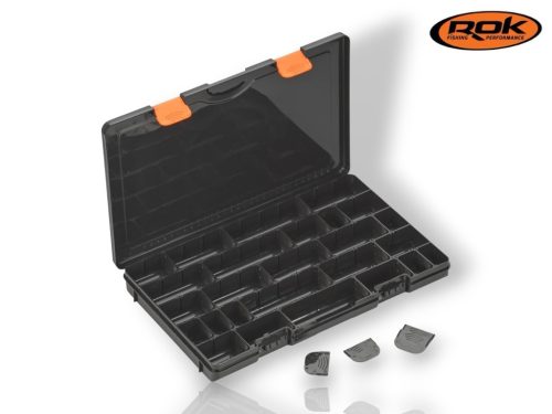 ROK HOOKBAIT BOX 371 - Horogcsalis doboz 35,5cm x 23cm x 3cm - Fekete