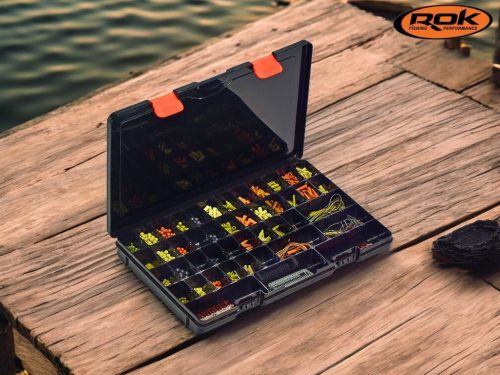 ROK HOOKBAIT BOX 371 - Horogcsalis doboz 35,5cm x 23cm x 3cm - Fekete