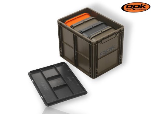ROK CRATE 433 - nagy tároló rekesz - tető nélkül40cm x 30cm x 32cm - Zöld
